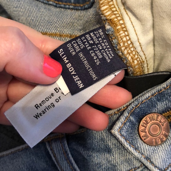 NWOT Madewell slim boyjean in kinsley wash - Picture 4 of 9